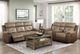 Homelegance® Glendale Brown Double Manual Reclining Sofa-1