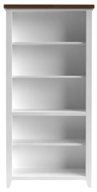 Legends Home Hampton Barnwood/Jasmin White 72" Bookcase-3