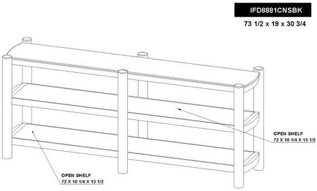 International Furniture Direct Liana Dark Brown Console Table-3