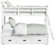 Elements International Hampton Kids White Youth Twin/Full Loft Bed with Ladder and Trundle-2