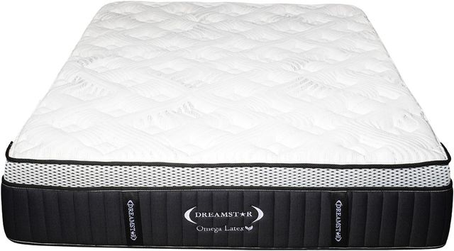 Dreamstar Bedding Luxury Collection Omega 13.5" Latex Medium Euro Top California King Mattress in a Box-1