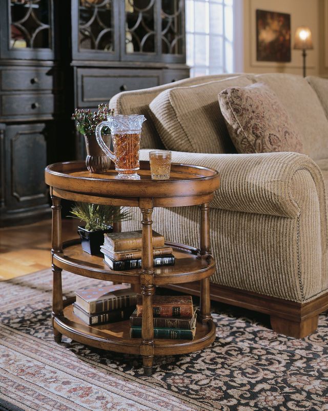 Hooker® Furniture Commerce and Market Mappa Burl Oval Accent Table-1