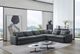 Porter International Designs Cullen 3-Piece Gray Sectional-3