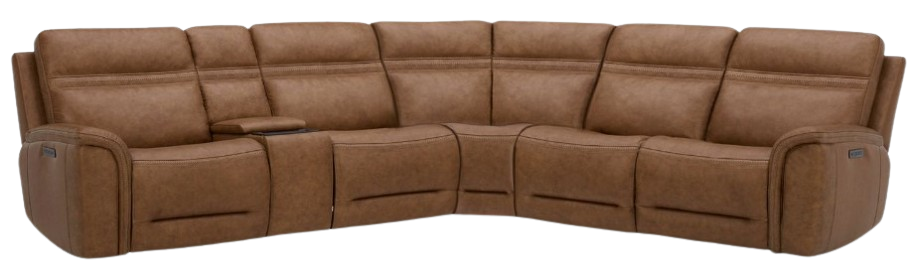 Liberty Furniture Cooper 6-Piece Camel Leather Power