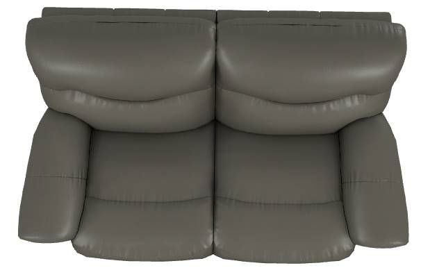 La-Z-Boy® James Charcoal Leather Manual Reclining Loveseat-4