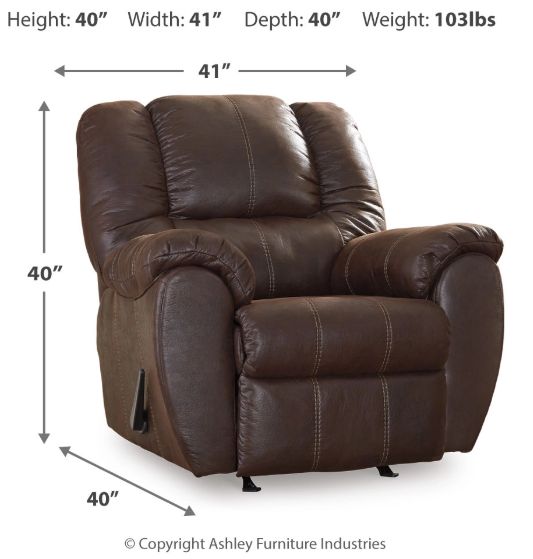 Signature Design by Ashley® McGann Saddle Manual Rocker Recliner-3