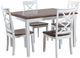 Powell® Jane 5-Piece Brown/Rustic Taupe/Vanilla White Dining Set-4