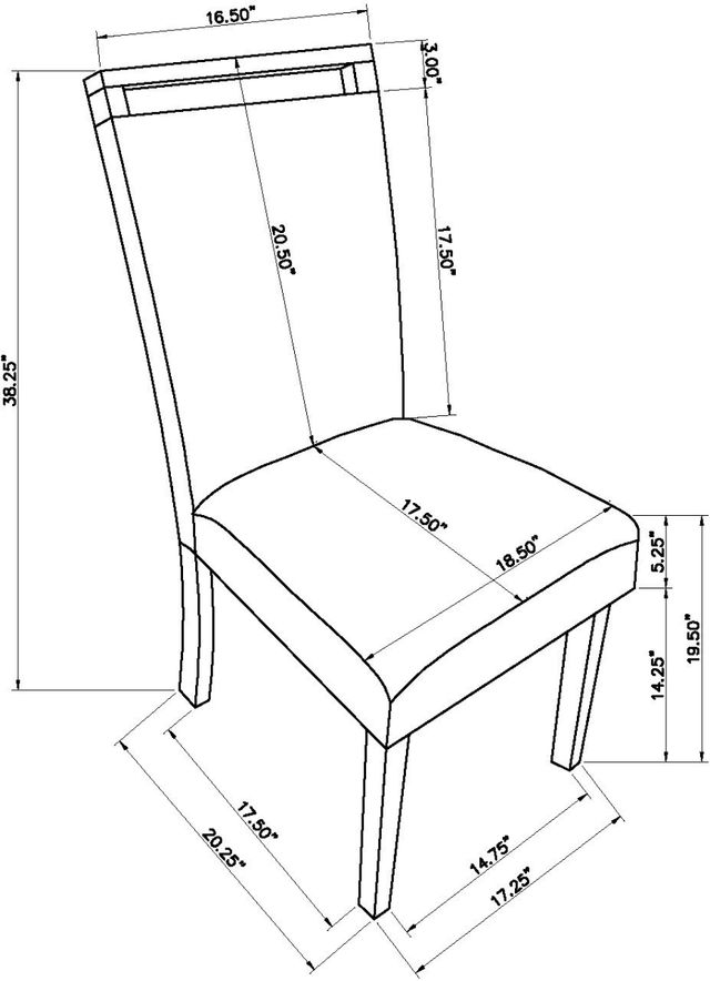Crown Mark Hazel Beige/Gray Side Chair-2