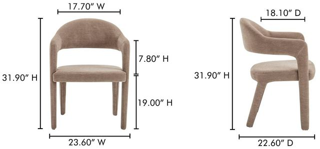 Moe's Home Collection Martens Camel Dining Chair-2
