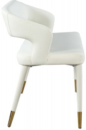 Meridian Furniture Destiny White Vegan Leather Bench-3