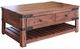 International Furniture Direct Parota II Brown 2-Drawer Cocktail Table-0