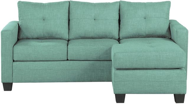 Mazin Furniture Phelps 2-Piece Teal Reversible Sofa Chaise Sectional-2