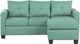Mazin Furniture Phelps 2-Piece Teal Reversible Sofa Chaise Sectional-2