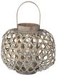 A & B Home Coconio Beige Round Wood Lattice Lantern-0