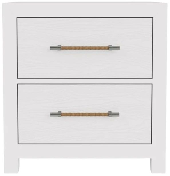 Riverside Furniture Rosalie White Caps 2-Drawer Nightstand-2