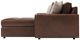 Bernhardt Nest Bernhardt Living 2-Piece Brown Leather Right-Arm Facing Sectional-4