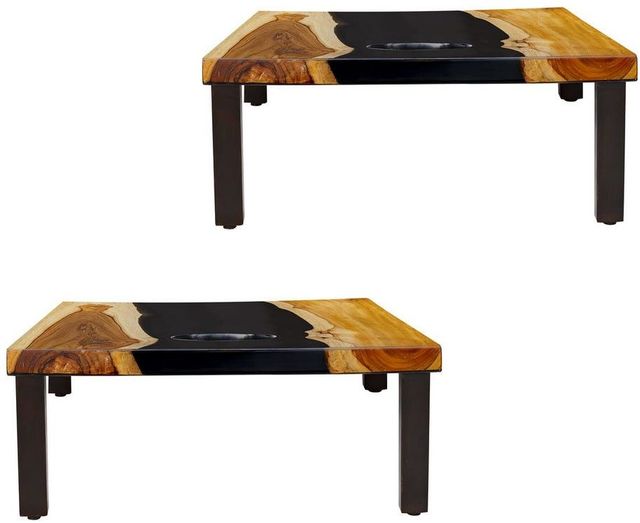 Uttermost® Clearwood Black/Brown Natural Teak Indoor-Outdoor Cornhole Game-3