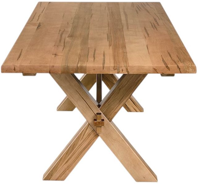 Bassett® Furniture Customizable Crossbuck 72" Dining Table with Extendable Leaves-3