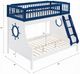 ACME Furniture Farah Navy Blue/White Twin/Full Bunk Bed-2