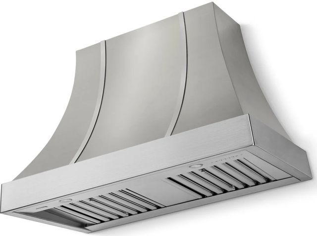 La Cornue CornuFé Cascade 44" Stainless Steel Wall Mounted Range Hood with Satin Chrome Trim-0