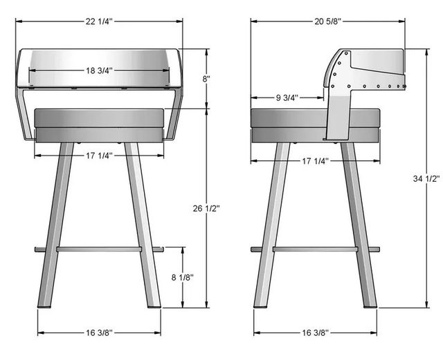 Amisco Customizable Russell Swivel Counter Stool-1