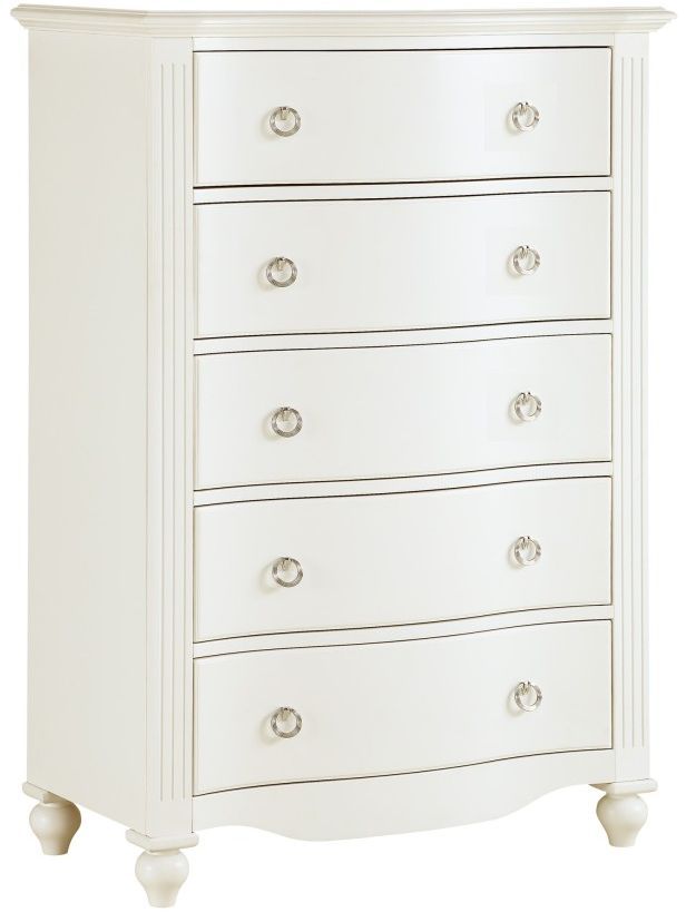 Mazin Furniture Meghan White Youth Chest-0