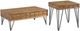 Elements International Boone 2-Piece Light Walnut Occasional Table Set-0