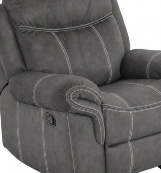 American Wholesale Furniture Knoxville Gray Manual Glider Recliner-1