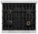 ZLINE Classic Autograph Edition 30" Stainless Steel Pro Style Gas Range with White Matte Door and Polished Gold Accents-4