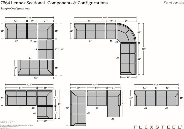 Flexsteel® Lennox 3-Piece Beige L-Shape Sectional-2