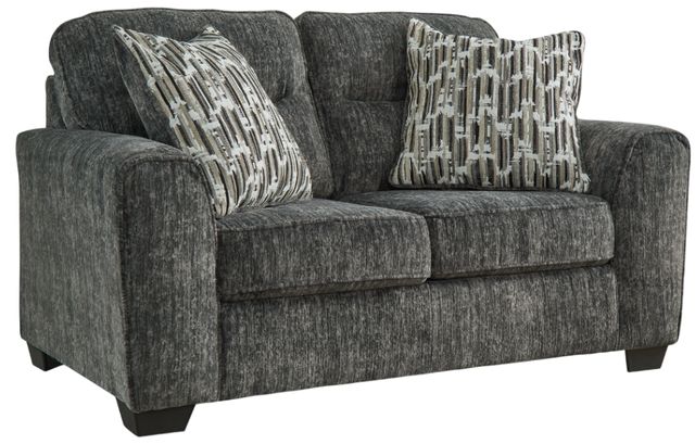 Signature Design by Ashley® Lonoke Gunmetal Loveseat-0