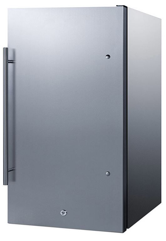 Summit® 3.13 Cu. Ft. Stainless Steel Shallow Depth Outdoor Built In All Refrigerator-1
