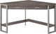 Monarch Specialties Inc. 42"L Dark Taupe and Silver Metal Corner Computer Desk-0