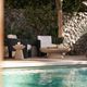 TOV Furniture Alexa Black/Cream White Linen/Rattan Outdoor Accent Chair-1