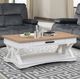 Parker House® Americana Modern 4-Piece Weathered Natural Console Table Set with Storage and Cotton Base-2