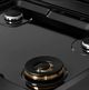 ZLINE Autograph Edition Paramount 36" Black Satin Stainless Steel Gas Rangetop with 6 Brass Burners and Porcelain Cooktop in Champagne Bronze Accents -3