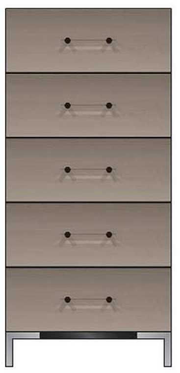 Country View Woodworking Customizable American Modern 24" 5-Drawer Bar Chest-0