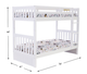 Donco Kids White Twin/Twin Mission Bunkbed-2