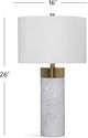 Bassett Mirror Jocelyn Brass/White Table Lamp-2