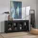 Classic Home Macarthur Antique Black 4-Door Cabinet-1