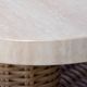 Signature Design by Ashley® Dolan Creek Beige Aluminum/Wicker Outdoor Rectangular Cocktail Table with Brown Base-5