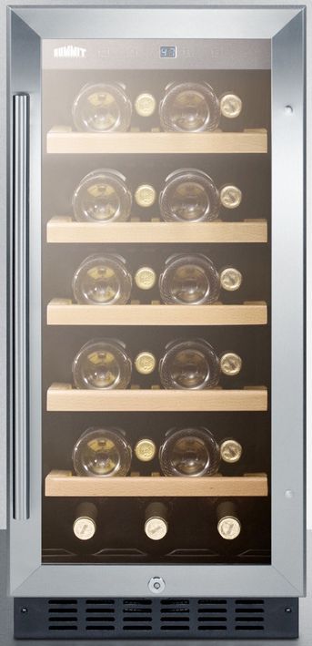 Summit® 2.2 Cu. Ft. Stainless Steel Wine Cooler-2