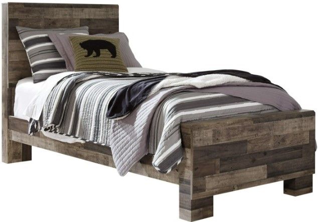 Benchcraft® Derekson 6-Piece Multi Gray Twin Panel Bed Set-1