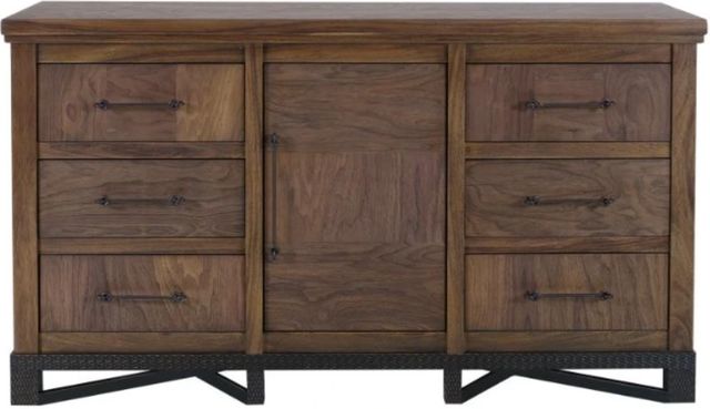 International Furniture Direct Walnut Reddish Brown Dresser-3