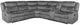 American Wholesale Furniture Dorado 3-Piece Charcoal Manual Reclining Curved Sectional-0