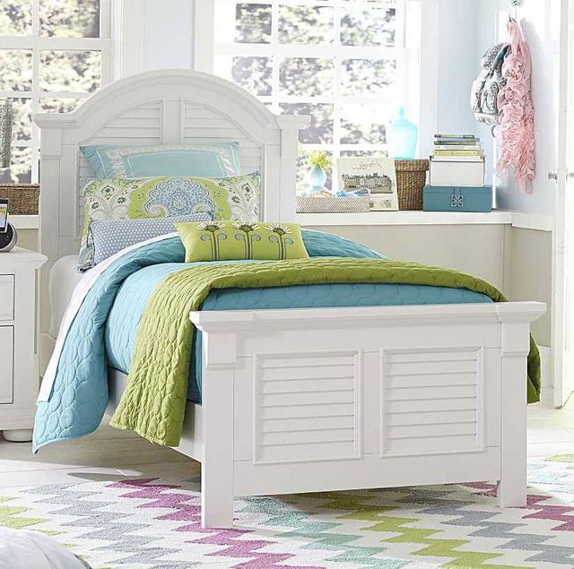 Liberty Furniture Summer House Oyster White Youth Twin Panel Bed-2