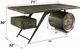 ACME Furniture Brancaster Bronze Aluminum Executive Writing Desk-2