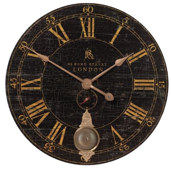 Uttermost® Bond Street Black 30" Wall Clock-0