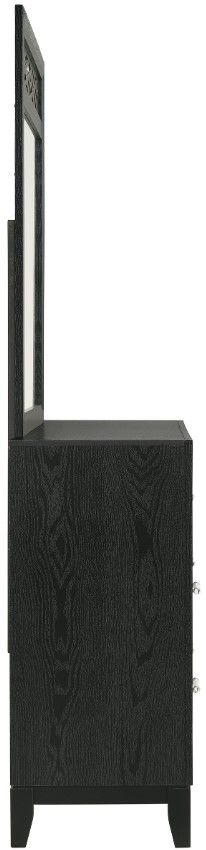New Classic® Home Furnishings Obsidian Black Dresser and Mirror Set-4