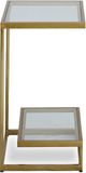 Uttermost® Musing Glass Top Accent Table with Brushed Brass Frame-4